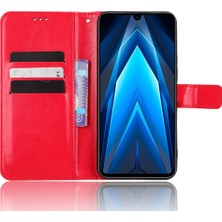 Hello-U Tecno Pova 4 Pro 4g Crazy Horse Doku Pu Deri Flip Cüzdan Kılıfı Askılı (Yurt Dışından)