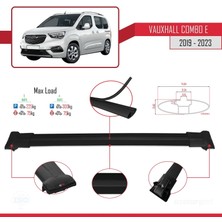 Drs Tuning Vauxhall Combo E 2019-2023 Arası ile Uyumlu Fly Model Ara Atkı Tavan Barı Siyah 3 Adet Bar