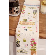 Cnr Garden 2'li Baskılı %100 Pamuk 30X50 cm El Yüz Mutfak Havlusu Yumuşak Desenli Su Emici Havlu