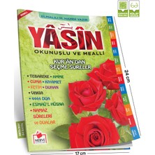 Yasin-i Şerif Türkçe Okunuşlu Ve Mealli Bilgisayar Hatlı Yeşil