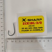 Sharp 496-D4 Mavi Çapraz Olta Iğnesi 50'li Kutu No : 3/0