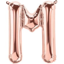 Kidspartim M Harfi Rose Gold Folyo Balon 34 Inç 80 cm