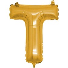 Kidspartim T Harf Altın Folyo Balon 40 Inc 100 cm