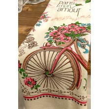 Cnr Garden 2'li Saçaklı Baskılı %100 Pamuk 40X60 cm El Yüz Mutfak Havlusu Yumuşak Desenli Su Emici Havlu