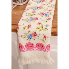 Cnr Garden 2'li Saçaklı Baskılı %100 Pamuk 40X60 cm El Yüz Mutfak Havlusu Yumuşak Desenli Su Emici Havlu