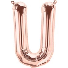 Kidspartim U Harfi Rose Gold Folyo Balon 34 Inç 80 cm