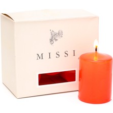 Missi 6lı Turuncu Mum Seti (4x6 Cm)