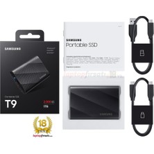 Samsung T9 1tb MU-PG1T0B/WW 2.000MB/SN USB 3.2 Gen 2x2 Taşınabilir SSD Siyah 5 Yıl Samsung