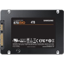 Samsung 870 Evo 4tb MZ-77E4T0BW 560MB-530MB/SN Sata3 2.5" SSD 5 Yıl Samsung Turkıye Garantili