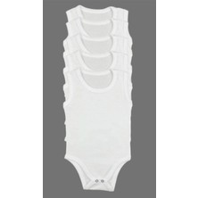 E Life Tasarım Bebek Basic Zıbın %100 Pamuk Penye Bisiklet Yaka 5 Li Atlet Body Zıbın 3 Yaş 4 Yaş 5 Yaş 6 Yaş