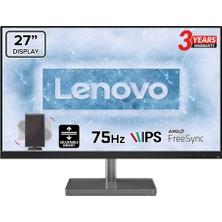 Lenovo L27M-30 27 75Hz 4ms FHD IPS Yükseklik Ayarlı Siyah Monitör 66D0KAC2TK