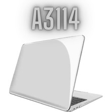 TEKNETSTORE Apple Macbook Air 2024 15 Inç M3 Çip A3114 Uyumlu 360 Derece Parlak Şeffaf Tam Korumalı Kılıf