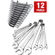 Proxtech Pro 58 Parça Lokma Takımı Otomatik Cırcırlı 1/4" 12 Parça Kombine Açık Ağız-Yıldız Anahtar Takım