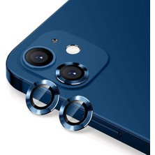 Etiget iPhone 12 Kamera Koruyucu Lens Alüminyum Alışımlı Cam (mavi)