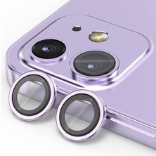 Etiget iPhone 12 Mini Kamera Koruyucu Lens Alüminyum Alışımlı Cam (mor)