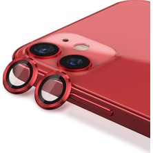 Etiget iPhone 12 Mini Kamera Koruyucu Lens Alüminyum Alışımlı Cam (kırmızı)