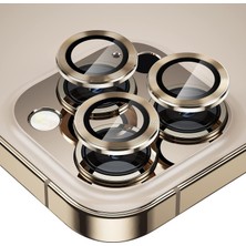 Etiget iPhone 12 Pro Max Kamera Koruyucu Lens Alüminyum Alışımlı Cam (gold)