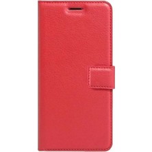 Gpack Xiaomi Poco X6 Pro Kılıf Delüx Cüzdan Kartvizitli Standlı Kopçalı Kırmızı