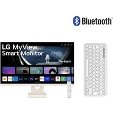 Lg Myview 27SR50F-W 27'' 60Hz  IPS Smart Monitör +  Logitech Pebble Keys 2 K380S Klavye