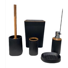 Altıntepe Danzel Banyo Seti Ahşap Kaplama 5 Parça