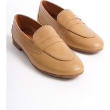 Mubiano Collection Kadın Deri Loafer & Babet Camel -MCMNG12103-CML