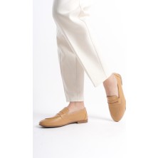 Mubiano Collection Kadın Deri Loafer & Babet Camel -MCMNG12103-CML