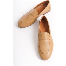 Mubiano Collection Kadın Deri Loafer & Babet Camel -MCMNG12103-CML