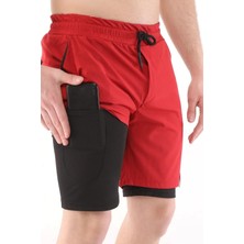 Genius Store Erkek Running Hızlı Kuruma Micropoly Antrenman Halısaha Fitness Kısa Taytlı Outdoor Şort