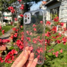 Bumudur Aksesuar iPhone 11 Taşlı Lens Korumalı Şeffaf Kılıf