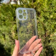 Bumudur Aksesuar iPhone 12 Pro Max Taşlı Lens Korumalı Şeffaf Kılıf