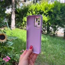 Bumudur Aksesuar Oppo A94 5g Mor Metal Kamera Korumalı Silikon Kılıf