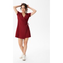 Ayma Active ̇sangria Organik Pamuk Belden Bağlanabilen Kruvaze Elbise