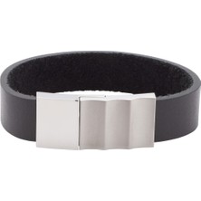 Energetix Siyah Deri Manyetik Bileklik