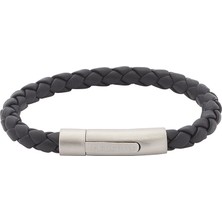 Energetix Kilitli Siyah Deri Manyetik Bileklik