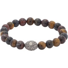 Energetix Kaplan Gözü Boncuklu Esnek Manyetik Bileklik