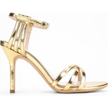 Valmenti Zenokadın Altın Hakiki Deri Topuklu Sandalet 654 228 Bn Sndlt Y24