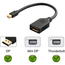 Koodmax - 4K@60Hz Mini Displayport (Thunderbolt) Erkek To Displayport Dişi Çevirici Kablo