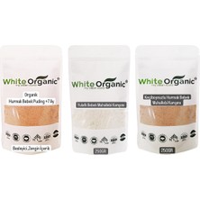 White Organic  Bebek Muhallebi Puding Seti (Hurmalı-Keçiboynuzlu-Yulaflı) 6-7-8-9 Ay Şeker Ilavesiz