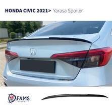 Fams Otomotiv Honda Civic 2021 Üzeri Yarasa Spoiler Esnek Plastik 122 cm Siyah