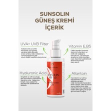 Dermasolin Sunsolın SPF50 Spf 50 Yüksek Koruma, Uzun Süre Nem, Yaşlanma ve Leke Karıştı Spf 50 Güneş Kremi 100 ml