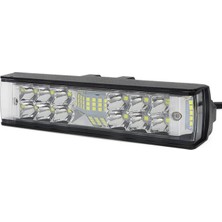 Point Beyaz LED Sarı Çakarlı Off Road Sis Panjur Farı Çalışma Lambası 34 LED 12V