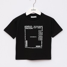 Wanex Erkek Çocuk Kısa Kol T-Shirt - 16770 - Siyah