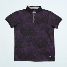 Wanex Erkek Kısa Kol Polo Yaka Baskılı T-Shirt - Djs-275 - Siyah