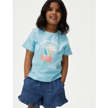 Marks & Spencer Saf Pamuklu Kısa Kollu T-Shirt (2-8 Yaş)