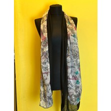Gönülden Tasarım Çift Renkli Tasarım Etnik Otantik Fular Şal 120X35 cm