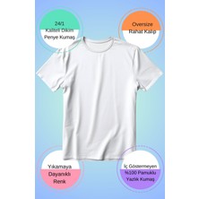 Fuddy Moda Mustafa Kemal Atatürk Imza Baskılı Unisex T-Shirt Erkek-Kadın Atatürk Baskılı T-Shirt