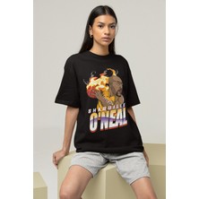 Fuddy Moda Unisex Shaquille O'Neal Baskılı T-Shirt Erkek-Kadın Basketbol Temalı T-Shirt