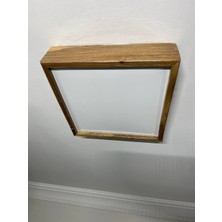 AR&MA WOOD Ahşap Çerçeve Tavan LED Aydınlatma Avize 30*30 cm Salon Yatak Odası Mutfak 6500K Beyaz Işık Kare