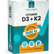 Naturagen Vitamin D3 + K2 1000 Iu 60 Kapsül