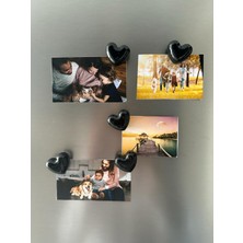 Amber Stüdyo Magnet -Buzdolabı Magneti - Buzdolabı Süsü - 5’li Set Kalpli Magnet